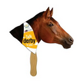 Digital Horse Fast Fan w/ Wooden Handle & Front Imprint (1 Day)